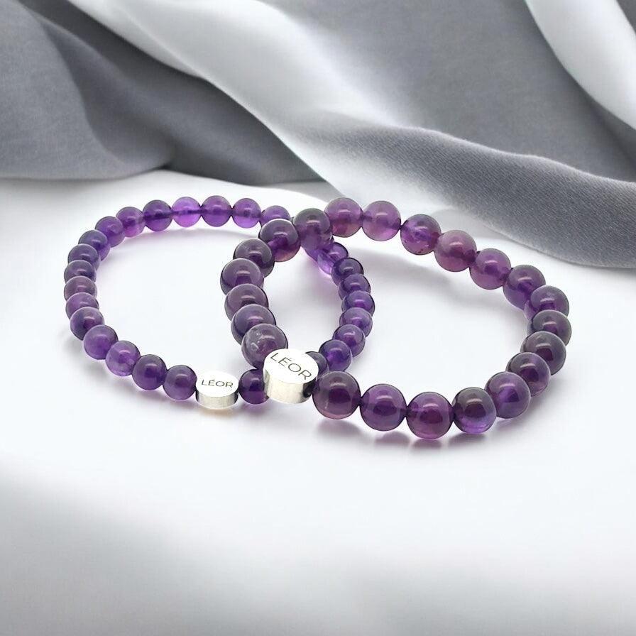 Amethyst Perlenarmband LÉOR - WEARLÉOR