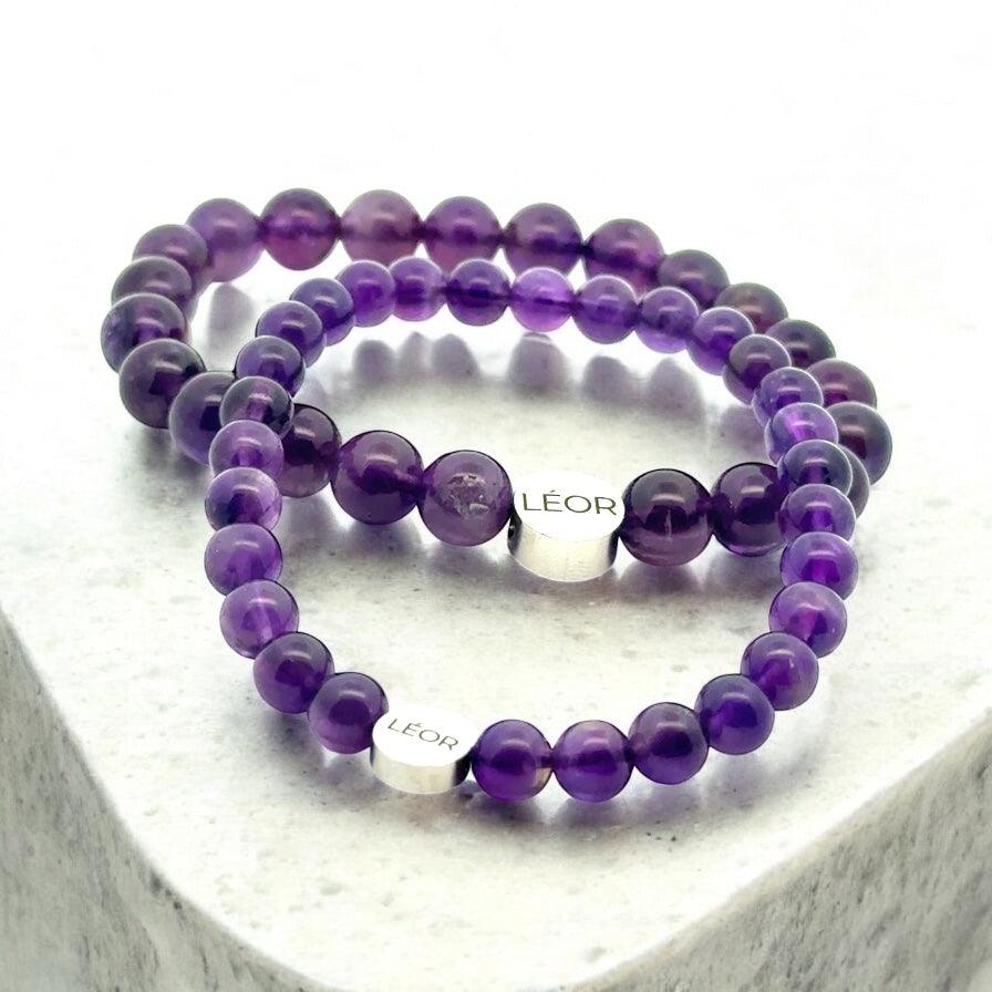 Amethyst Perlenarmband LÉOR - WEARLÉOR