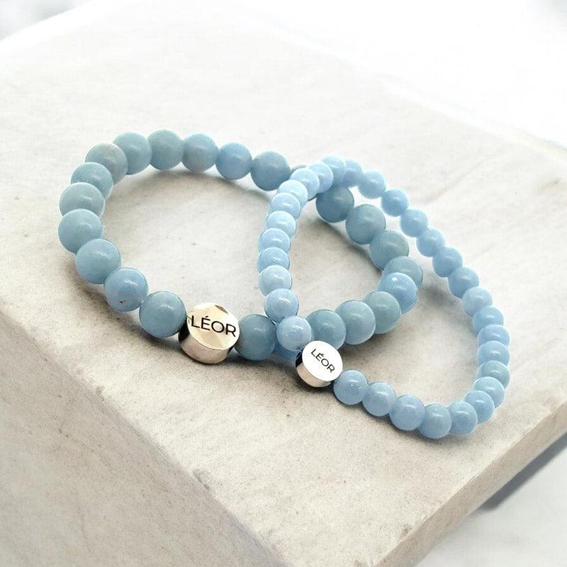 Angelit Perlenarmband LÉOR - WEARLÉOR