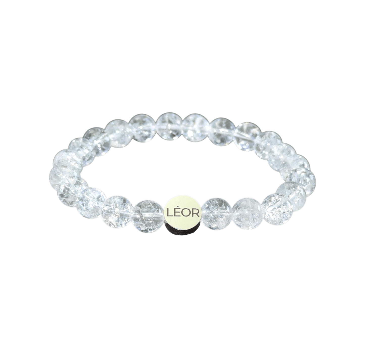 Bergkristall / Crackle Quarz Perlenarmband LÉOR - WEARLÉOR