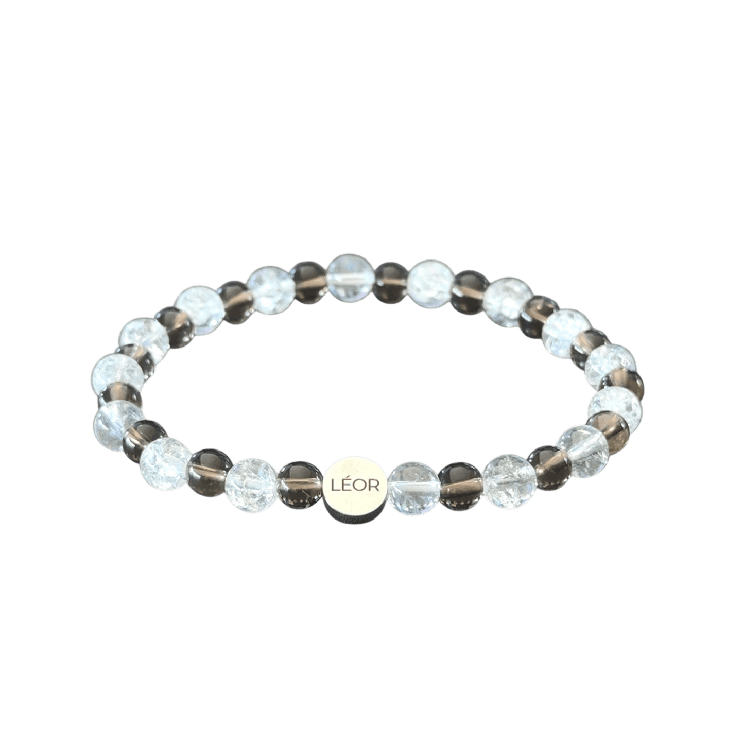Bergkristall & Rauchquarz Perlenarmband LÉOR - WEARLÉOR