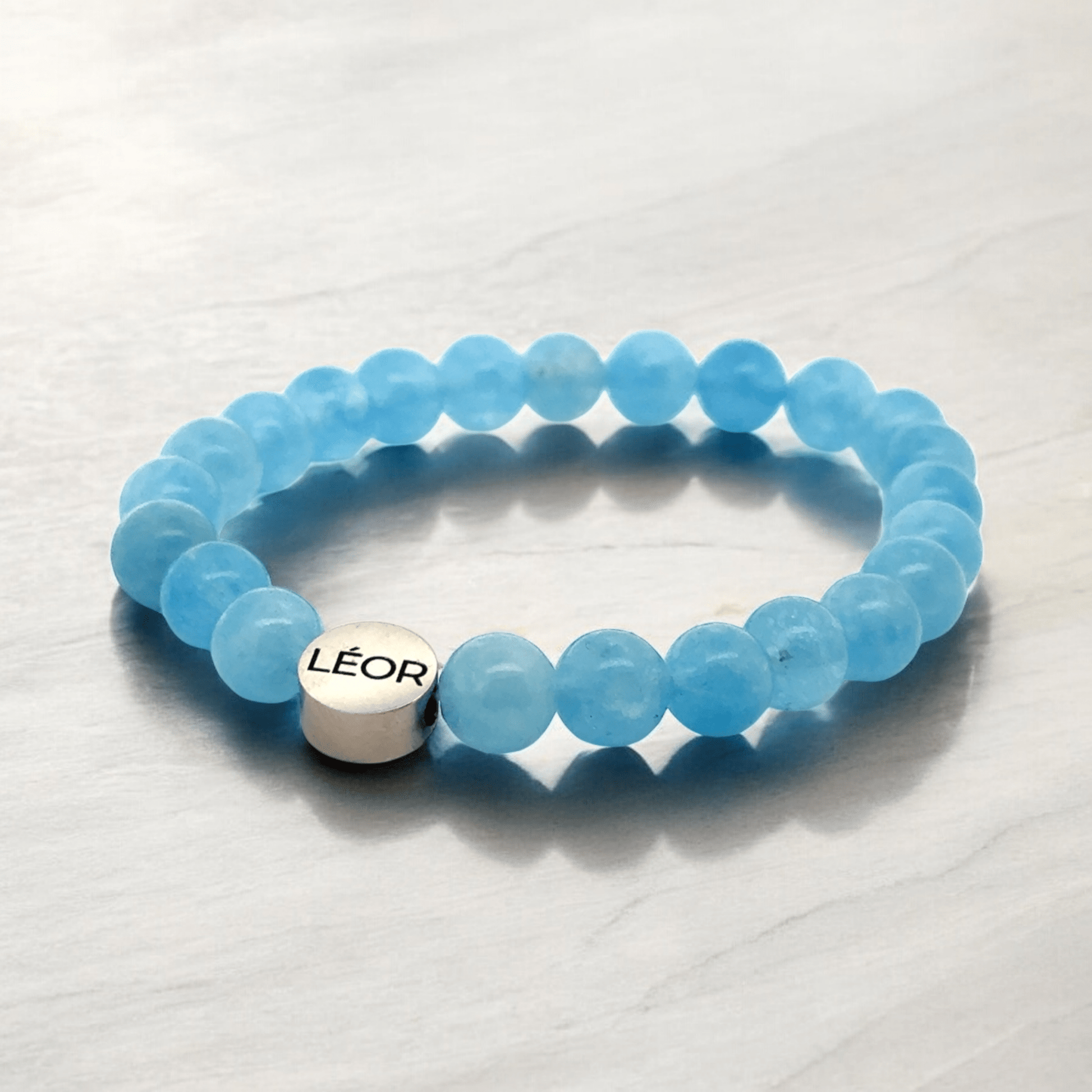 Blauer Calcit Perlenarmband LÉOR - WEARLÉOR