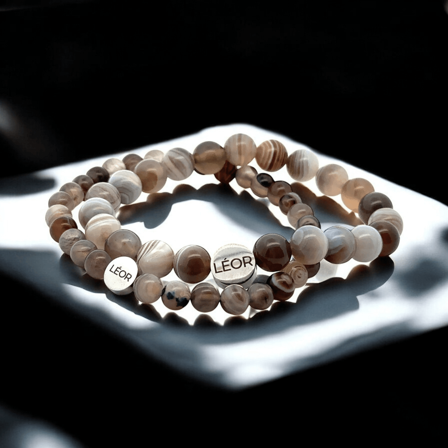 Botswana Achat Perlenarmband LÉOR - WEARLÉOR