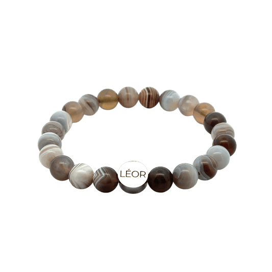 Botswana Achat Perlenarmband LÉOR - WEARLÉOR