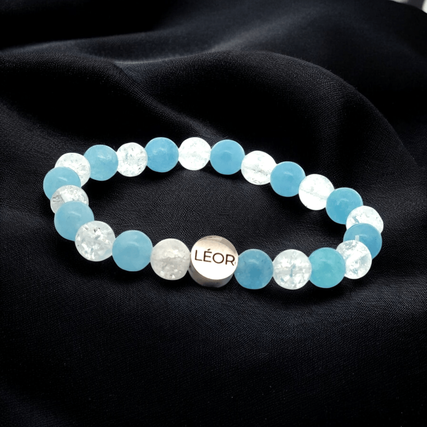 Calcit & Quarz Perlenarmband LÉOR - WEARLÉOR