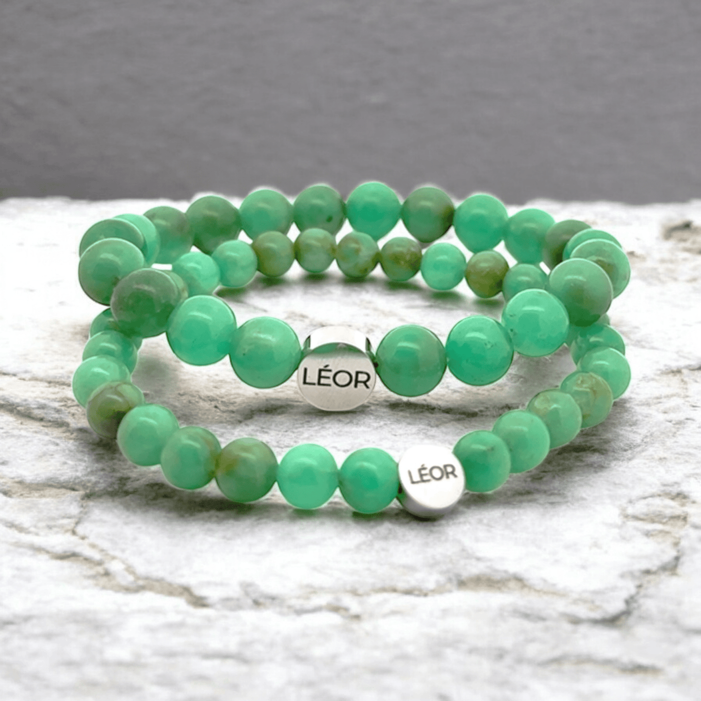 Chrysopras Perlenarmband LÉOR - WEARLÉOR