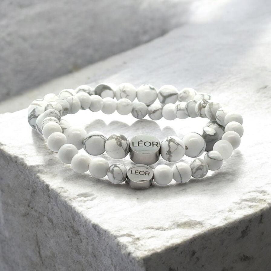 Howlith Perlenarmband LÉOR - WEARLÉOR