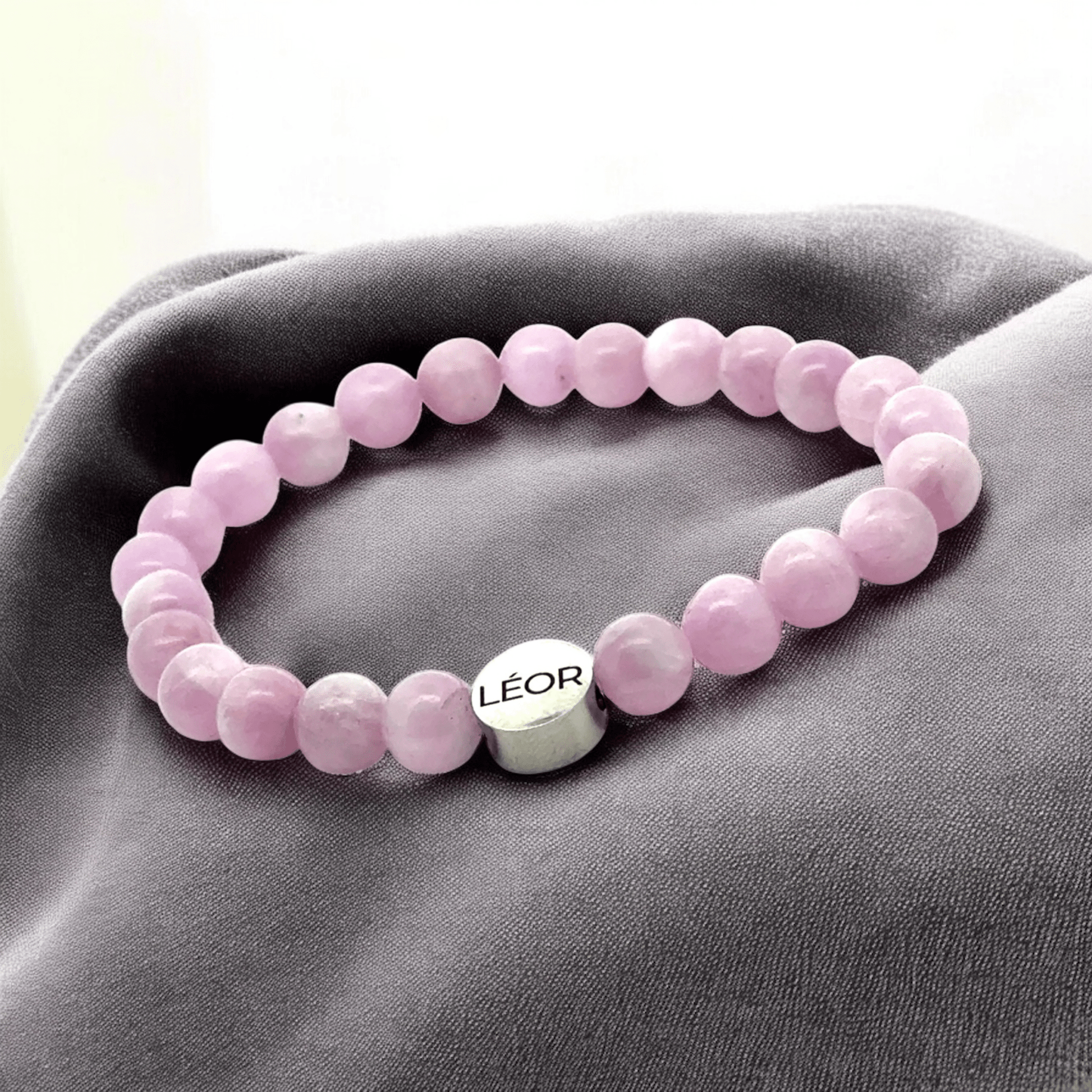Kunzit Perlenarmband LÉOR - WEARLÉOR