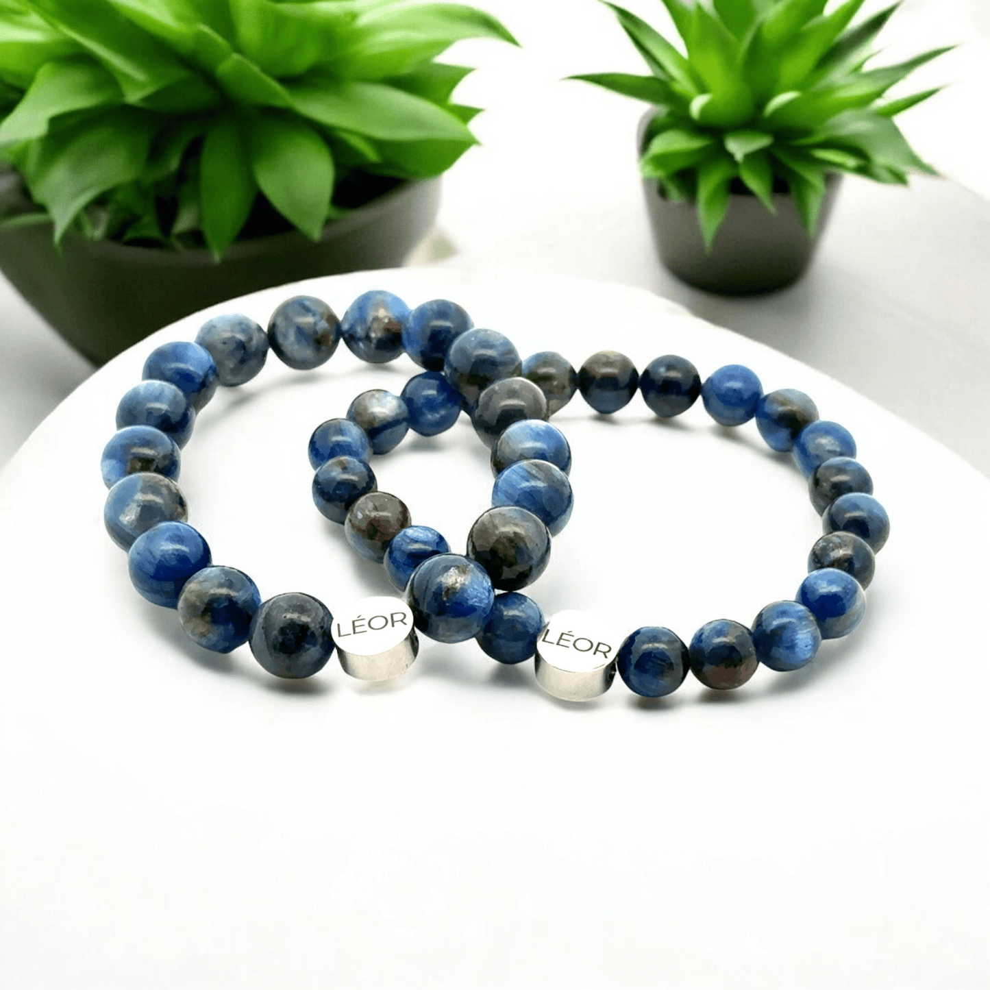 Kyanit Perlenarmband Natural LÉOR - WEARLÉOR