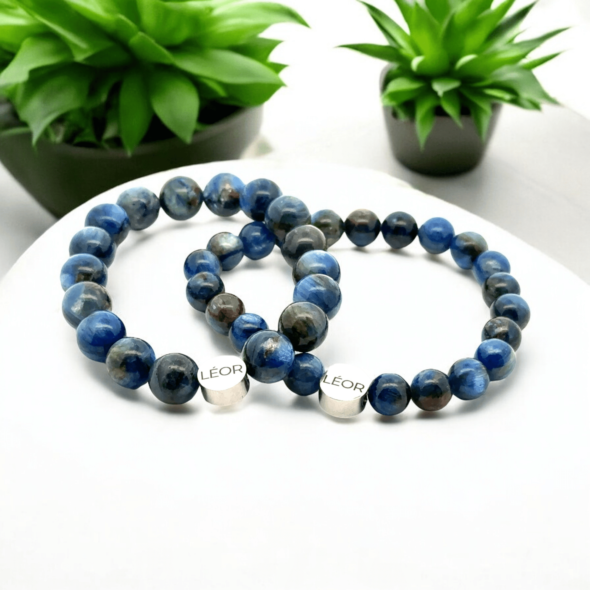 Kyanit Perlenarmband Natural LÉOR - WEARLÉOR