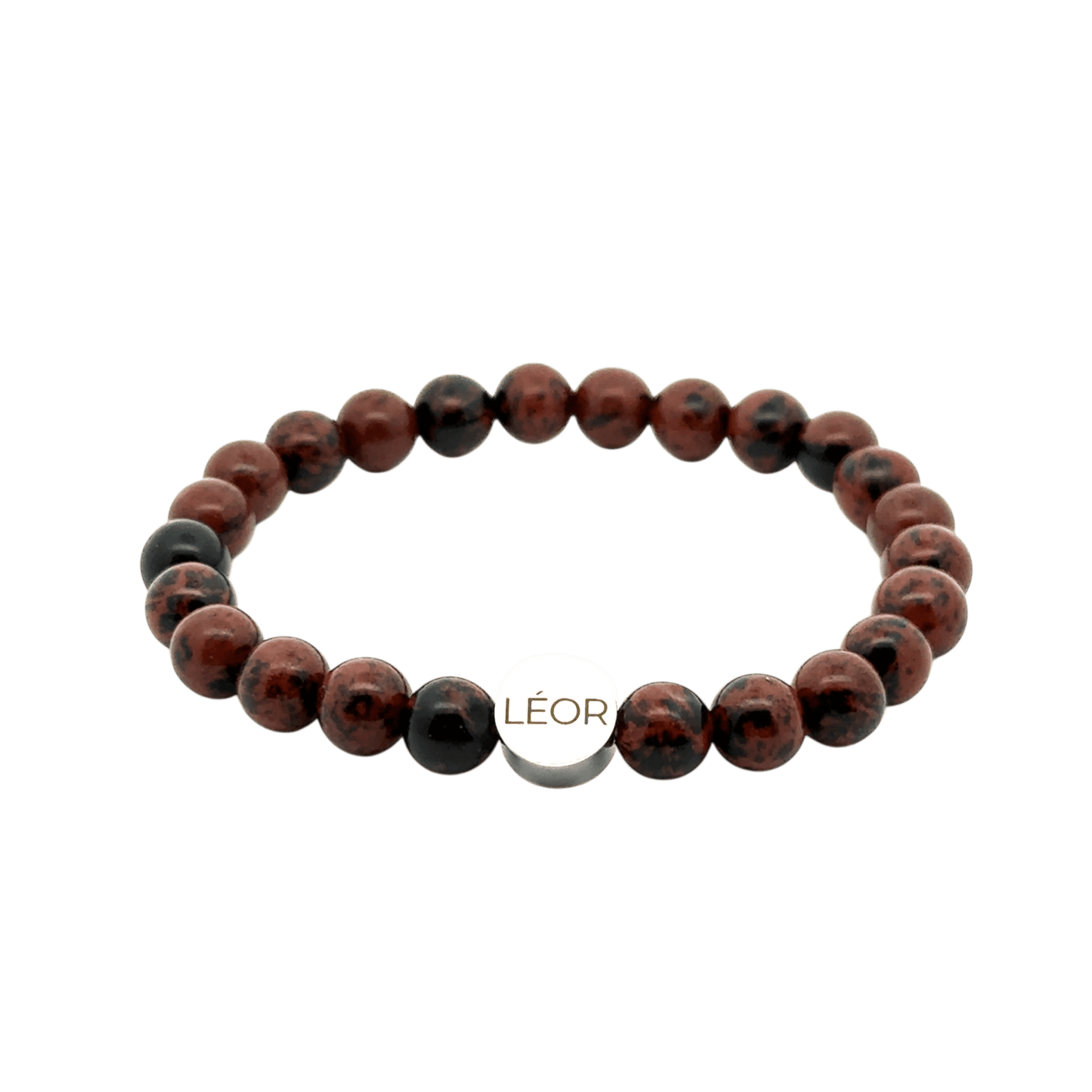 Mahagoni-Jaspis Perlenarmband LÉOR - WEARLÉOR