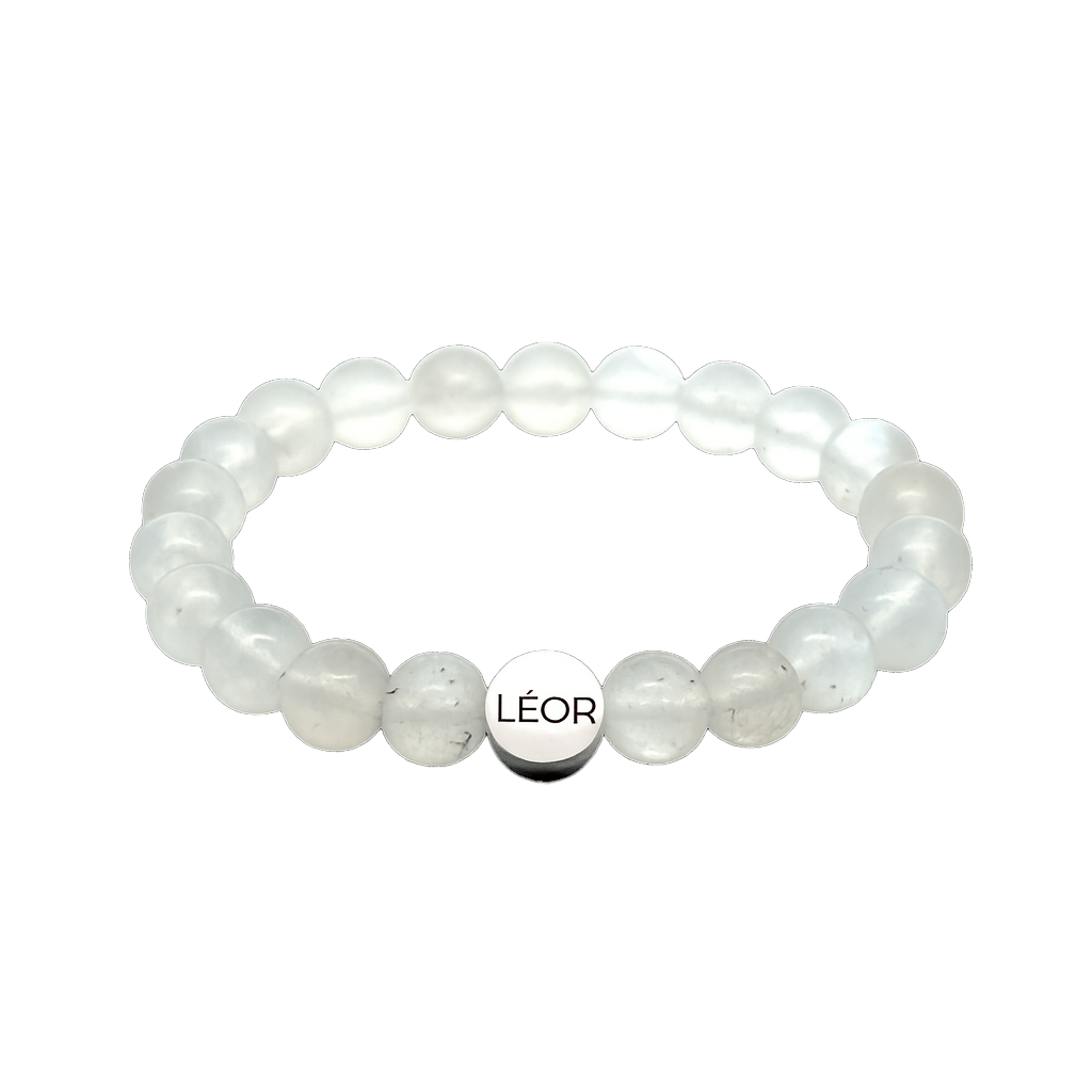 Mondstein weiß Perlenarmband LÉOR - WEARLÉOR