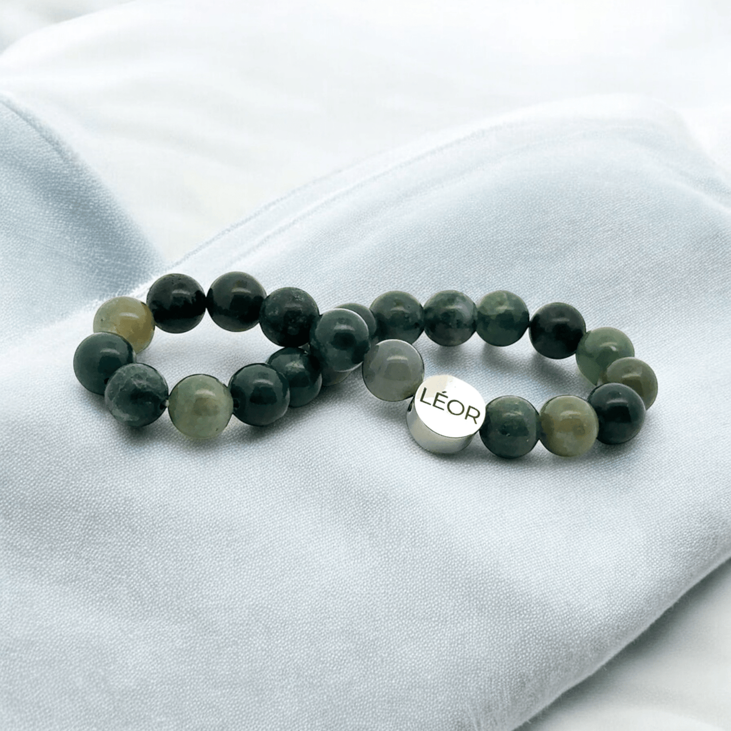 Moosachat Perlenarmband LÉOR - WEARLÉOR