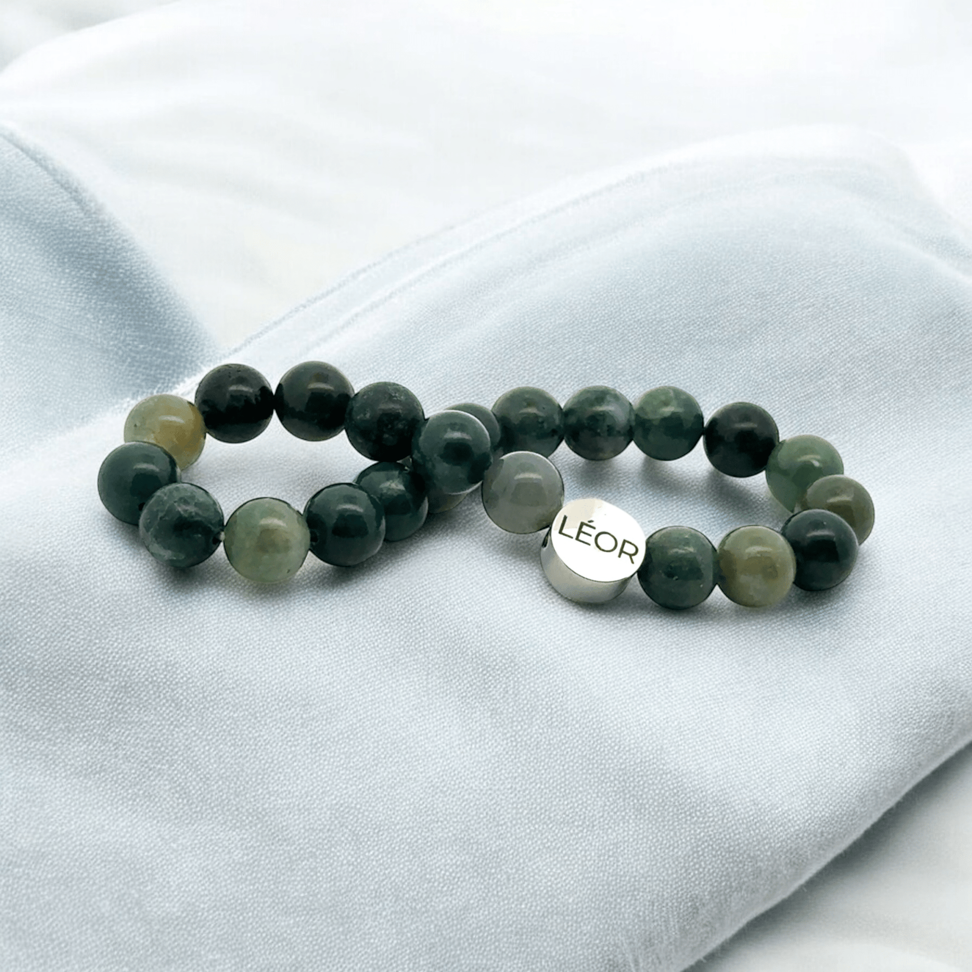 Moosachat Perlenarmband LÉOR - WEARLÉOR