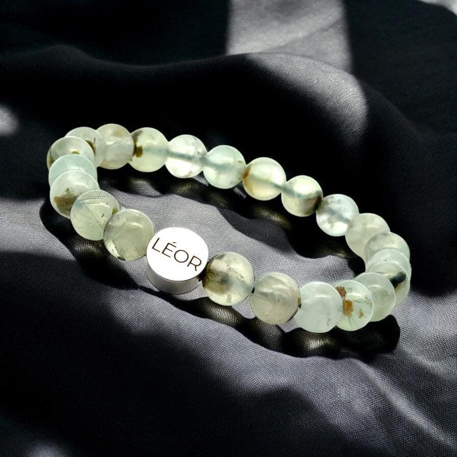 Prehnit Perlenarmband LÉOR - WEARLÉOR