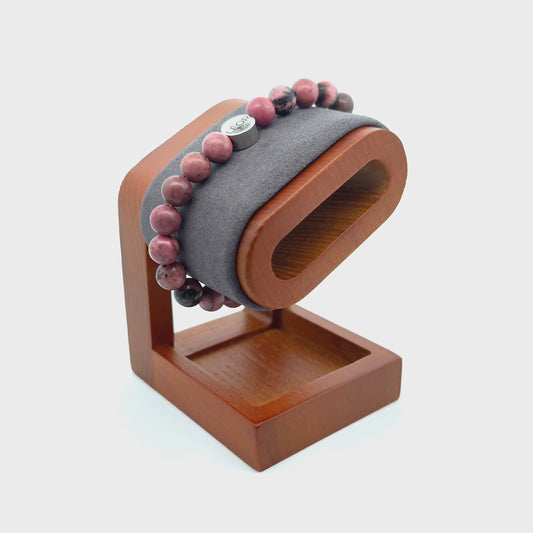Rhodonit Perlenarmband LÉOR