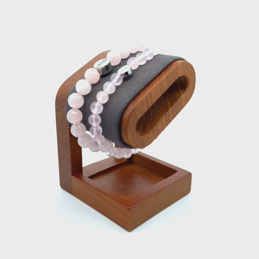 Rosenquarz Perlenarmband LÉOR