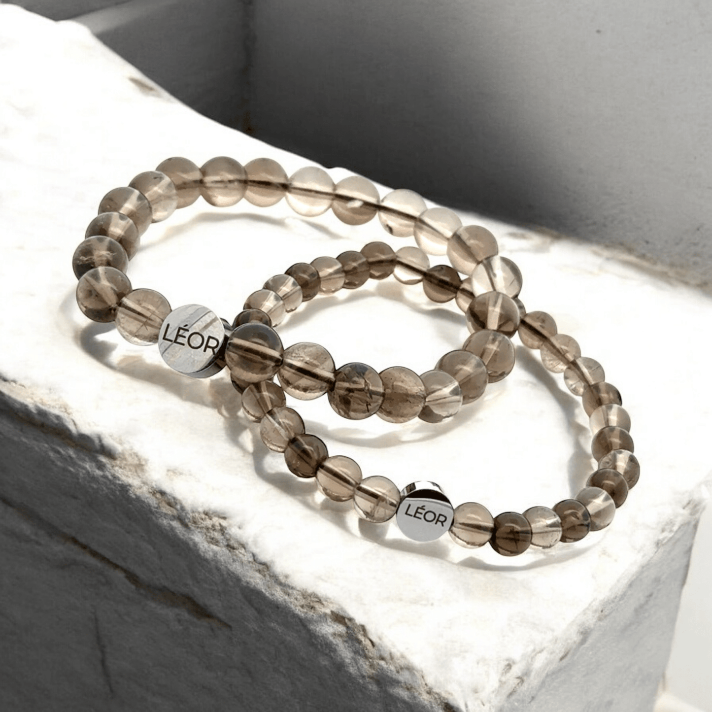 Rauchquarz Perlenarmband LÉOR - WEARLÉOR