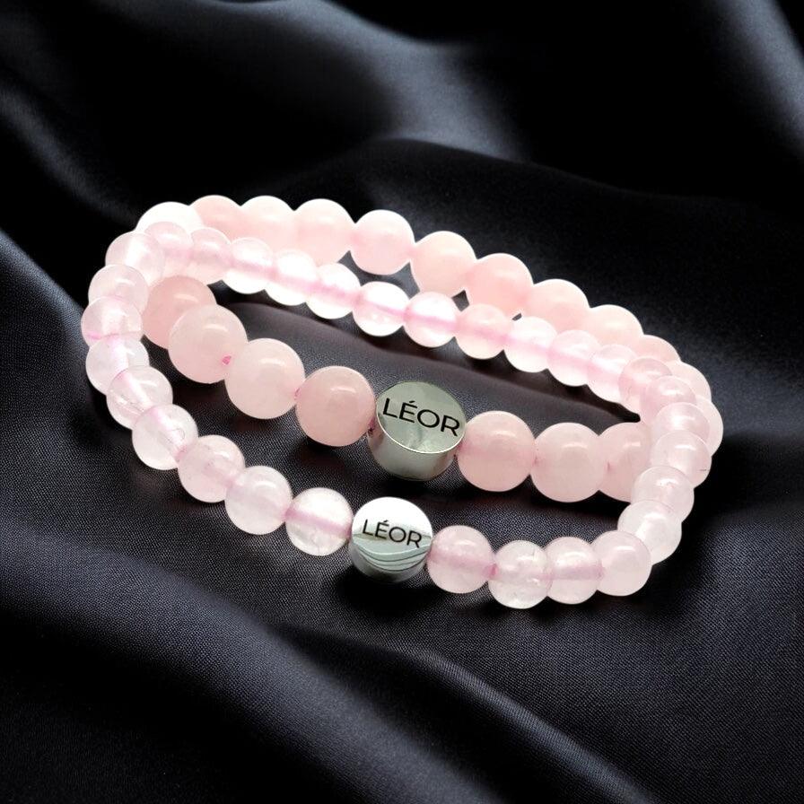 Rosenquarz Perlenarmband LÉOR - WEARLÉOR