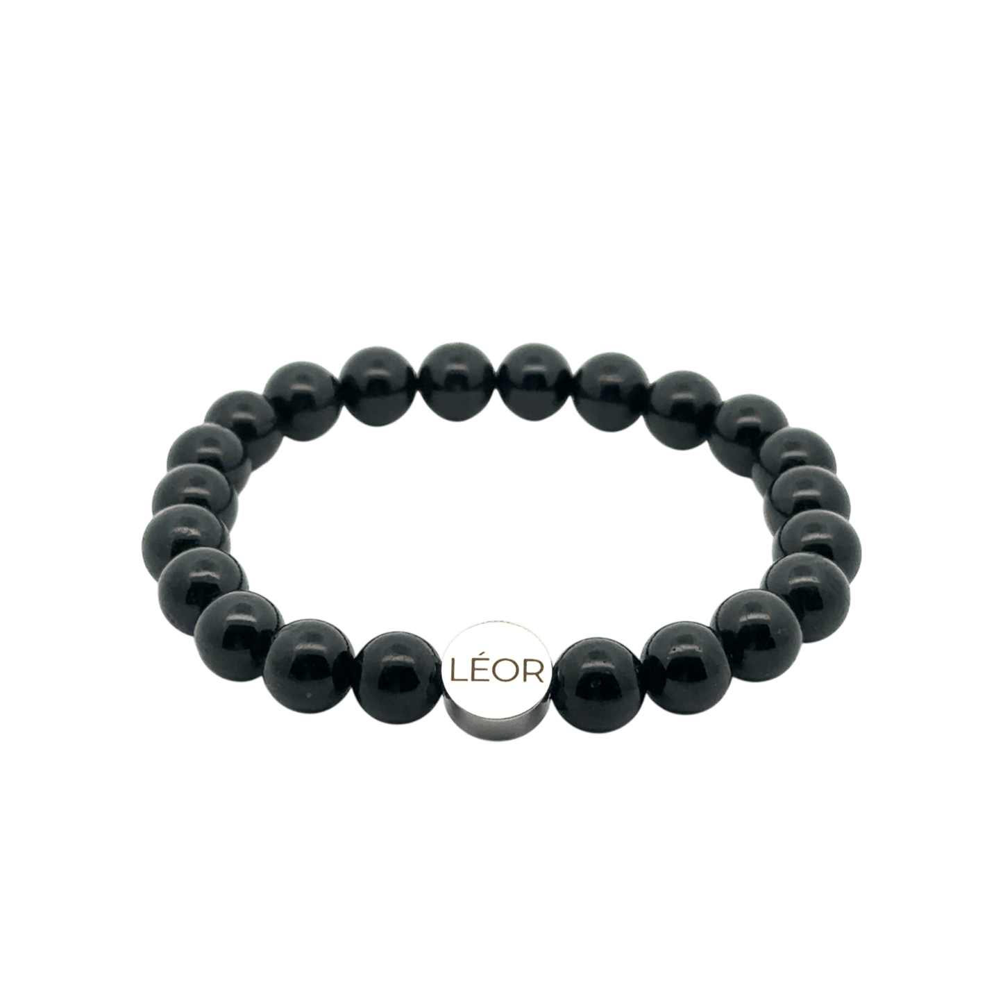 Schwarzer Turmalin Perlenarmband LÉOR - WEARLÉOR