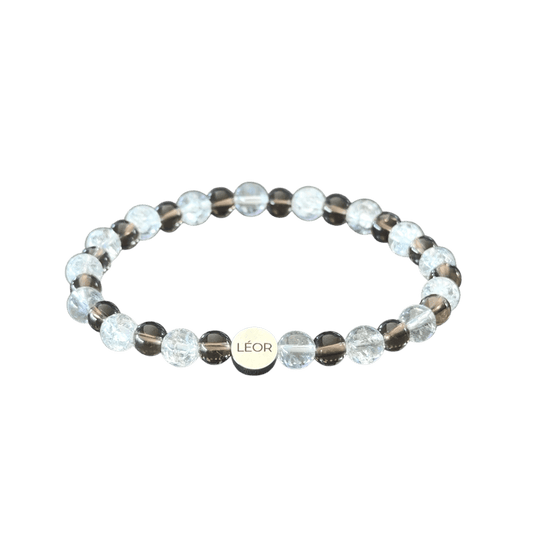Bergkristall & Rauchquarz Perlenarmband LÉOR - WEARLÉOR