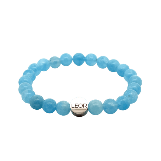 Blauer Calcit Perlenarmband LÉOR - WEARLÉOR