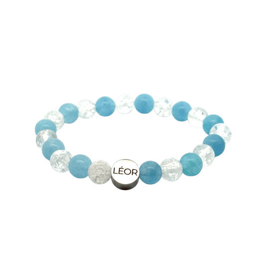 Calcit & Quarz Perlenarmband LÉOR - WEARLÉOR