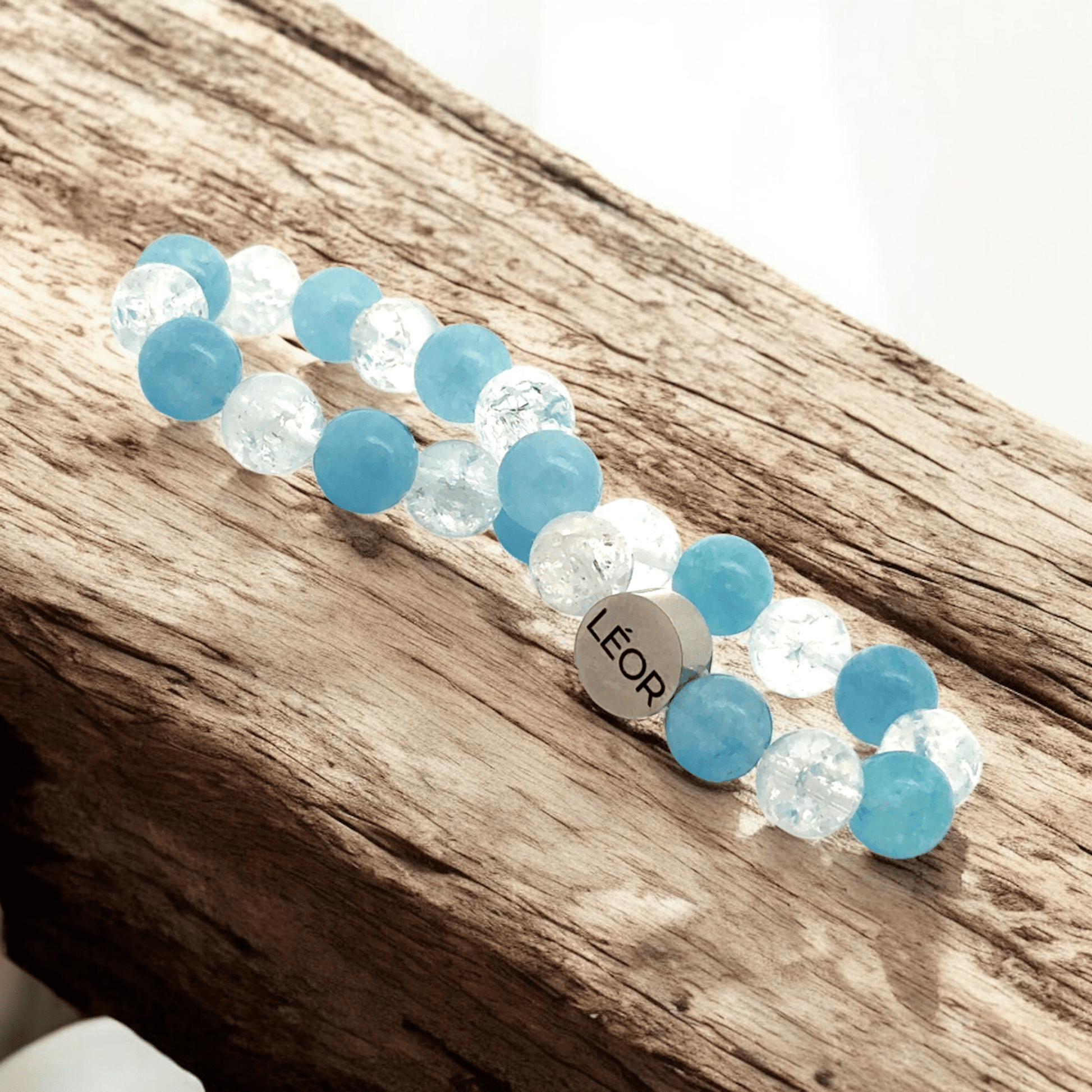 Calcit & Quarz Perlenarmband LÉOR - WEARLÉOR