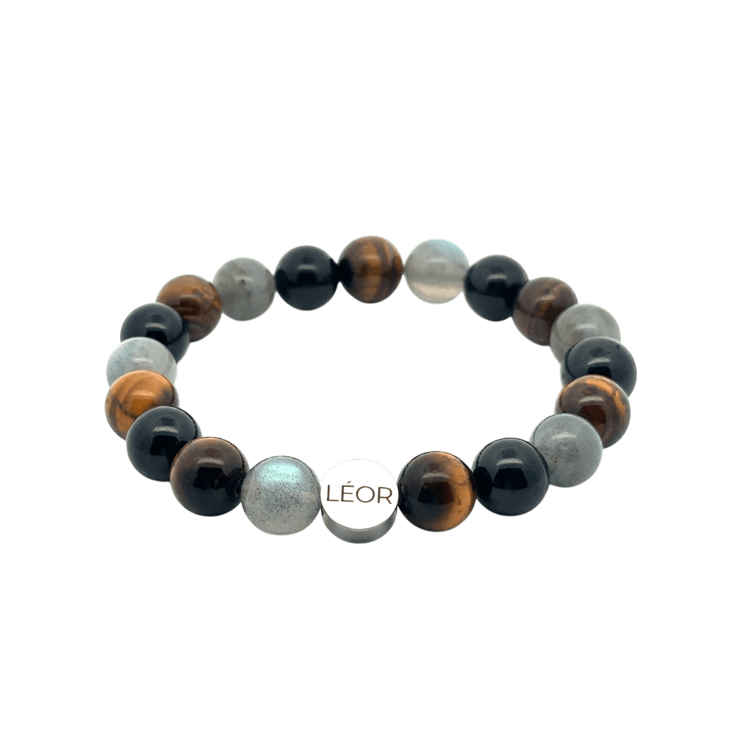 Labradorit - Tigerauge - Turmalin MIX Perlenarmband LÉOR - WEARLÉOR