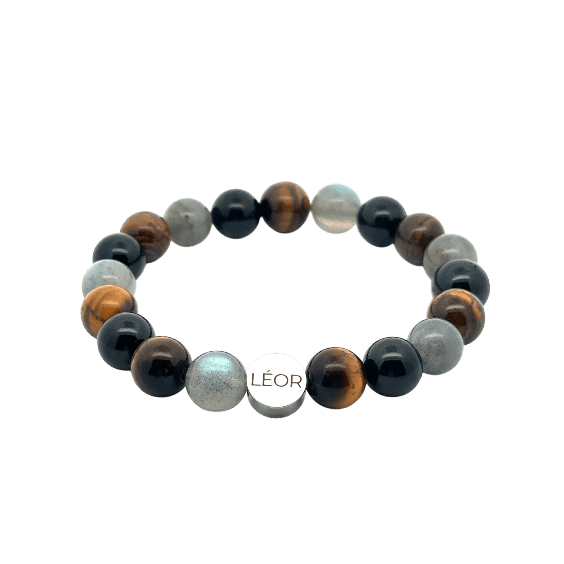 Labradorit - Tigerauge - Turmalin MIX Perlenarmband LÉOR - WEARLÉOR