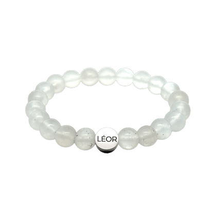 Mondstein weiß Perlenarmband LÉOR - WEARLÉOR