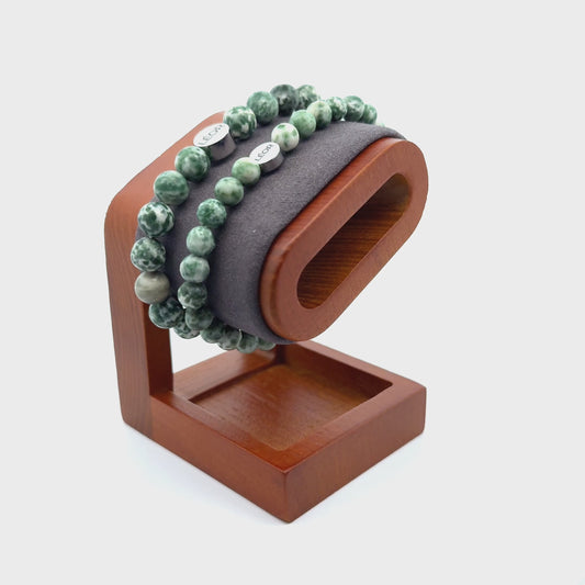 Baumachat Perlenarmband LÉOR