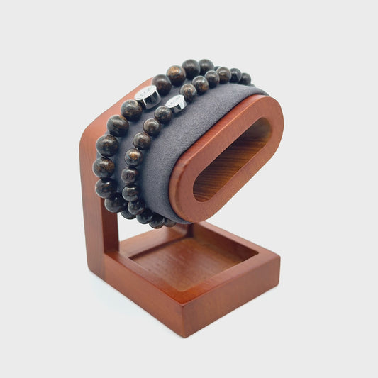 Bronzit Perlenarmband LÉOR