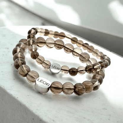 Rauchquarz Perlenarmband LÉOR - WEARLÉOR