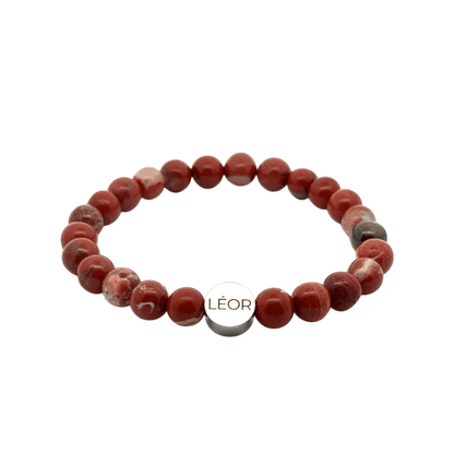 Roter Jaspis Perlenarmband LÉOR - WEARLÉOR
