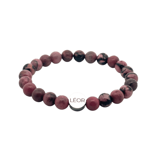 Rhodonit Perlenarmband LÉOR - WEARLÉOR