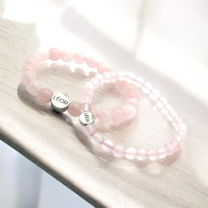Rosenquarz Perlenarmband LÉOR - WEARLÉOR