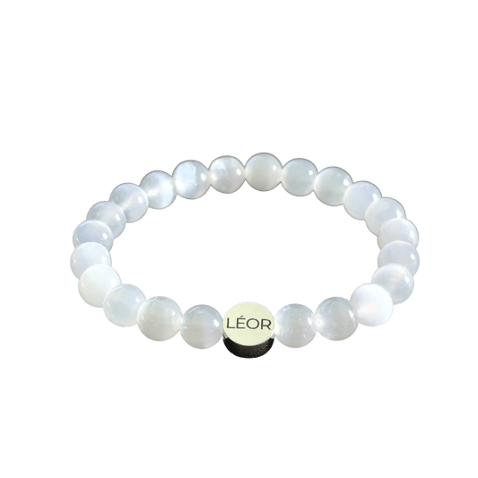 Selenit Perlenarmband LÉOR - WEARLÉOR